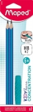 Creion Maped Kidy Learn concentration, HB, 2 buc/set + toper mastecabil